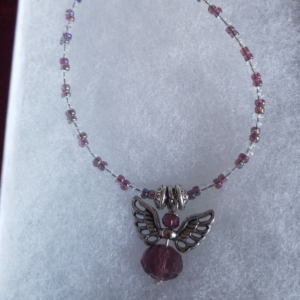 Amethyst Angel Necklace